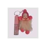 WANDA NARA COSMETİCS Lipgloss Tropikal Kokulu Işıltılı Lip Gloss + Şirin Peluş Anahtarlık Hediyesi Bebek Figürlü