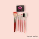 Wanda Nara Cosmetics Profosyonel Aplikatör Makyaj Fırçası Seti 5'li Mini Boy Makyaj Fırçası 1 Paket