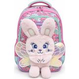 Wander Bag Bubbles 3’lü MU-9674 Okul Çantası Seti Sırt Çantası Beslenme Çantası Kalemlik Peluş Defter Hediyeli - 1 Adet - Pembe