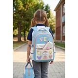 Wander Bag Kız Çocuk 3'lü Okul Çantası Seti Beslenme Çantalı Kalemlikli Ilkokul Ortaokul Sırt Çantası Çok Bölmeli Günlük Kullanım - 1 - Mavi