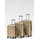 Wander Deriend 3000 Unisex 3'lü Valiz Seti Haki Büyüy Boy Orta Boy Kabin Boy - Bronz