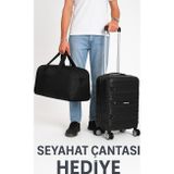 Wander Kabin Boy PP Valiz – Hafif, Darbelere Dayanıklı, 360° Dönebilen Tekerlekli + Hediye Seyahat Çantası
