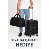 Wander Kabin Boy PP Valiz – Hafif, Dayanıklı, 360° Dönebilen Tekerlekli + Hediye Seyahat Çantası