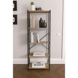 WANDOO Modern Minimal 5 Raflı Kitaplık ve Raflı Dolap 150 cm Kitaplık