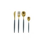 Wanelli Rotti FX1067 Gri Gold 24 Parça Yuvarlak Yemek Takımı