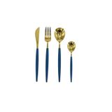 Wanelli Rotti FX1070 Mavi Gold 24 Parça Çatal Kaşık Bıçak Takımı
