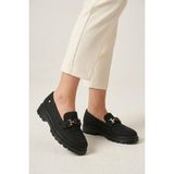 Wanetti 03431 Kadın Ortopedik Günlük Loafer Ayakkabı - Siyah