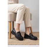 Wanetti 03432 Kadın Ortopedik Günlük Loafer Ayakkabı - Siyah