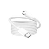 WANNA PROTECT 60W Destekli Iphone Samsung Xiaomi Oppo Uyumlu Type C To Type C Hızlı Şarj Kablosu Beyaz 1 Metre