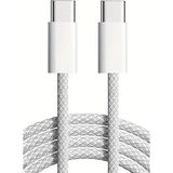 WANNA PROTECT 60W Hızlı Ipad Iphone 15/16 Plus/16/17 Pro Max Uyumlu Hızlı Şarj Kablosu Örgü Usb-C Type-C Pd Kablo - 60W Type-C Kablo 1 Metrer