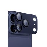 WANNA PROTECT Apple iPhone 17 Pro Max ile Uyumlu Kamera Lens Koruyucu, Metal Çerceveli, Koruyucu Cam, Lacivert 17pro-max-kameralenstamkapatan