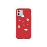 WANNA PROTECT iPhone 11 ile Uyumlu Kırmızı Renk, Don't Forget To Smile Desenli, İçi Kadife Silikon Telefon Kılıfı GulumsemeyiUnutma_036