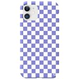 WANNA PROTECT iPhone 11 ile Uyumlu Lila Renkli Premium İçi Kadifeli Dama Desenli Silikon Telefon Kılıfı dama_173