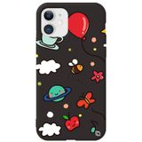 WANNA PROTECT iPhone 11 ile Uyumlu Siyah Renkli Arı Balon Kadife Desenli Silikon Telefon Kılıfı aribalonn_173