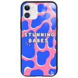 WANNA PROTECT iPhone 11 ile Uyumlu Stunning Babes Premium Desenli Glossy Telefon Kılıfı, Mavi-Pembe stunningbabesglossy_173