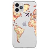 WANNA PROTECT iPhone 11 Pro Max ile Uyumlu Dünya Harita Desenli Şeffaf Silikon Telefon Kılıfı dunyaharita_174