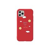 WANNA PROTECT iPhone 11 Pro Max ile Uyumlu Kırmızı Silikon Telefon Kılıfı, Don't Forget To Smile Desenli, İçi Kadife GulumsemeyiUnutma_034
