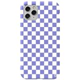 WANNA PROTECT iPhone 11 Pro Max ile Uyumlu Lila Dama Desenli Premium Silikon Telefon Kılıfı, Kadifeli İç dama_174