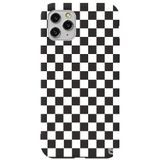 WANNA PROTECT iPhone 11 Pro Max ile Uyumlu Siyah Dama Desenli Premium Silikon Telefon Kılıfı, Kadifeli İç dama_174
