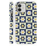WANNA PROTECT iPhone 12 ile Uyumlu Çift Katmanlı Darbe Emici Koruma Kılıfı, Dama Papatya, Parlak protect_ip12_summer