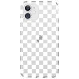 WANNA PROTECT iPhone 12 ile Uyumlu Dama Desenli Şeffaf Silikon Telefon Kılıfı dama_175