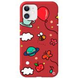 WANNA PROTECT iPhone 12 ile Uyumlu Kırmızı Renkli Arı Balon Desenli Silikon Telefon Kılıfı aribalonn_175