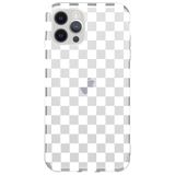 WANNA PROTECT iPhone 12 Pro Max ile Uyumlu Dama Desenli Şeffaf Silikon Telefon Kılıfı dama_176
