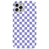 WANNA PROTECT iPhone 12 Pro Max ile Uyumlu Lila Dama Desenli Premium Silikon Telefon Kılıfı, Kadifeli İç dama_176