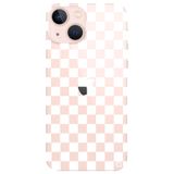 WANNA PROTECT iPhone 13 ile Uyumlu Dama Desenli Şeffaf Silikon Telefon Kılıfı dama_195