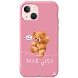 WANNA PROTECT iPhone 13 ile Uyumlu Pembe Renkli, Premium İçi Kadifeli Ayıcık Desenli Silikon Telefon Kılıfı ayicik3_195