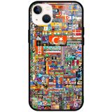 WANNA PROTECT iPhone 13 ile Uyumlu Reddit Place Desenli Glossy Telefon Kılıfı, Karışık Renk