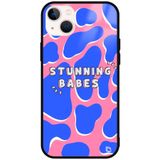 WANNA PROTECT iPhone 13 ile Uyumlu Stunning Babes Desenli Glossy Telefon Kılıfı, Mavi-Pembe stunningbabesglossy_195