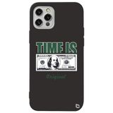 WANNA PROTECT iPhone 13 Pro ile Uyumlu Siyah Premium İçi Kadife Money Desenli Silikon Telefon Kılıfı money_196