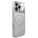 WANNA PROTECT iPhone 13 Pro Max ile Uyumlu iPhone 17 Pro Max Görünümlü Magsafe Şarj Kamera Koruma Telefon Kılıfı, Gümüş magsafeglass_13promax