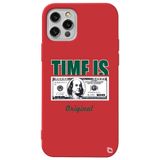 WANNA PROTECT iPhone 13 Pro Max ile Uyumlu Kırmızı Premium İçi Kadife Money Desenli Silikon Telefon Kılıfı money_197