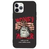 WANNA PROTECT iPhone 14 Pro Max ile Uyumlu Siyah Silikon Telefon Kılıfı, Make Money Desenli, İçi Kadife lansmankilif_200