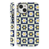 WANNA PROTECT iPhone 15 ile Uyumlu Çift Katmanlı Darbe Emici Koruma Kılıfı, Dama Papatya, Parlak protect_ip15_summer