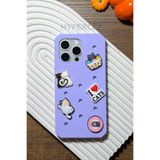 WANNA PROTECT iPhone 15 Pro Max ile Uyumlu Crocs Terlik Delikli Silikon Telefon Kılıfı, Lila