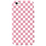 WANNA PROTECT iPhone 6 6s ile Uyumlu Pembe Dama Desenli Silikon Telefon Kılıfı, Premium İçi Kadifeli dama_166