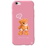 WANNA PROTECT iPhone 6 6s ile Uyumlu Pembe Renkli, Ayıcık Desenli Premium Silikon Telefon Kılıfı ayicik2_166