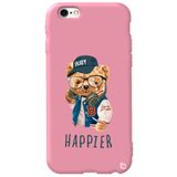 WANNA PROTECT iPhone 6 6s ile Uyumlu Pembe Renkli, Ayıcık Desenli Premium Silikon Telefon Kılıfı ayicik4_166