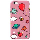 WANNA PROTECT iPhone 6 Plus ile Uyumlu Pembe Renkli Arı Balon Desenli Silikon Telefon Kılıfı aribalonn_167