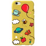 WANNA PROTECT iPhone 6 Plus ile Uyumlu Sarı Renkli Arı Balon Desenli Silikon Telefon Kılıfı aribalonn_167