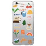 WANNA PROTECT iPhone 6 Plus ile Uyumlu Sticker Tasarımlı Şeffaf Silikon Telefon Kılıfı Stickerr_167