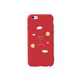 WANNA PROTECT iPhone 6s Plus ile Uyumlu Kırmızı Renk Don't Forget To Smile Desenli Silikon Telefon Kılıfı GulumsemeyiUnutma_043