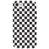 WANNA PROTECT iPhone 7 ile Uyumlu Siyah Dama Desenli Premium Silikon Telefon Kılıfı, Kadifeli İç dama_168