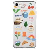 WANNA PROTECT iPhone 7 ile Uyumlu Sticker Tasarımlı Şeffaf Silikon Telefon Kılıfı Stickerr_168
