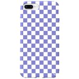 WANNA PROTECT iPhone 7 Plus ile Uyumlu Lila Renkli Dama Desenli Premium Silikon Telefon Kılıfı, Kadifeli İç dama_170