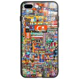 WANNA PROTECT iPhone 7 Plus ile Uyumlu Reddit Place Premium Desenli Glossy Telefon Kılıfı, Karışık Renk