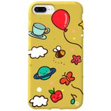 WANNA PROTECT iPhone 7 Plus ile Uyumlu Sarı Renkli Arı Balon Desenli Silikon Telefon Kılıfı aribalonn_170